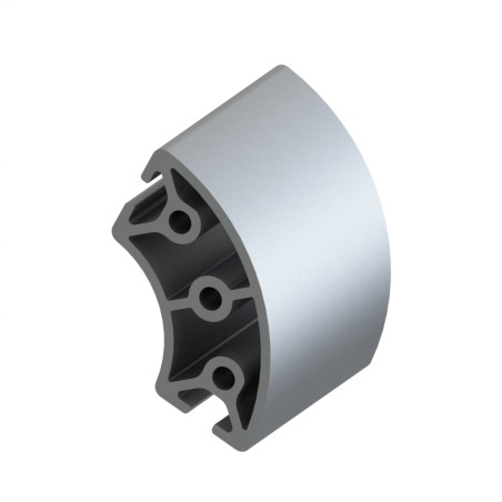 Profilé aluminium (Coupe max 3 m) – Rainure 5 mm – Section R20-40-90° - Elcom shop