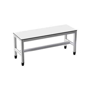 Banc en profilé aluminium - 1000x350 mm - Livré Monté