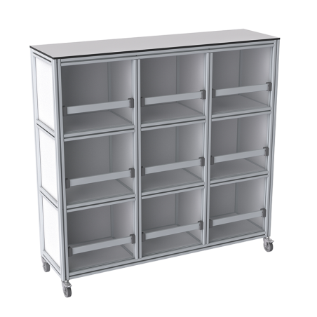 Armoire Atelier mobile - 1410x1375 mm - Livré Monté - 9P