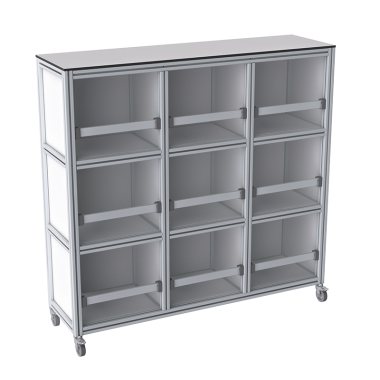 Armoire Atelier mobile - 1410x1375 mm - Livré Monté - 9P