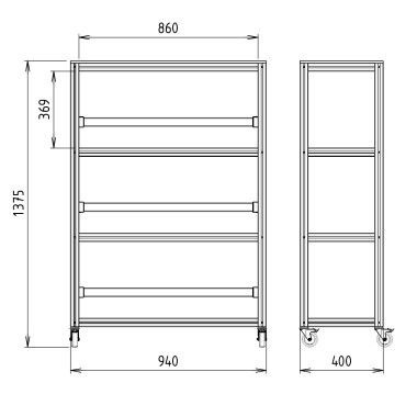Côtes de l'Armoire Atelier mobile - 940x1375 mm - Livré Monté - 3G
