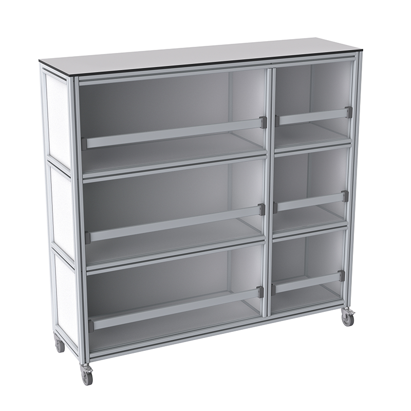Armoire Atelier mobile - 1410x1375 mm - Livré Monté - 3P - 3G