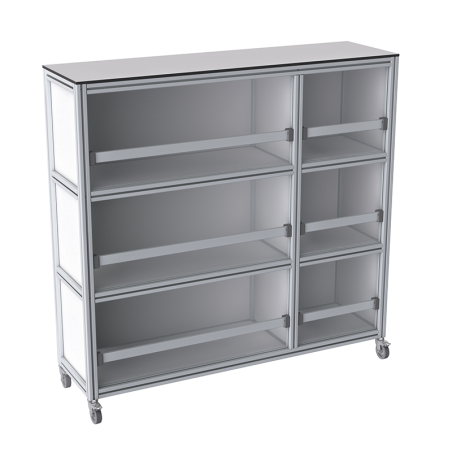 Armoire Atelier mobile - 1410x1375 mm - Livré Monté - 3P - 3G