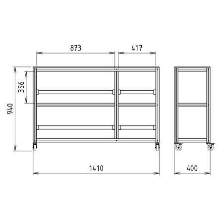 Côtes de l'Armoire Atelier mobile - 1410x940 mm - Livré Monté - 2P - 2G
