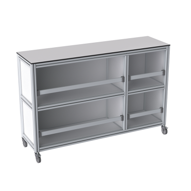 Armoire Atelier mobile - 1410x940 mm - Livré Monté - 2P - 2G